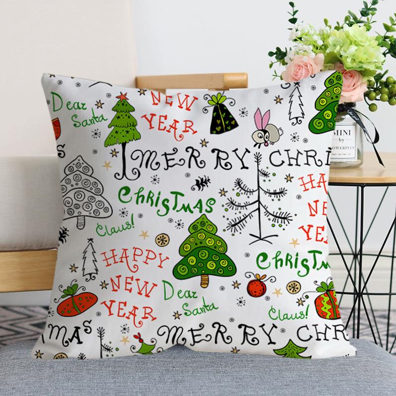 

Скандинавский стиль Простой Рождественский наволочка Подушка для дивана Офис Гостиная Украшение Поясничная подушка Дом Подушка для спины 45 * 45Cm [without core]