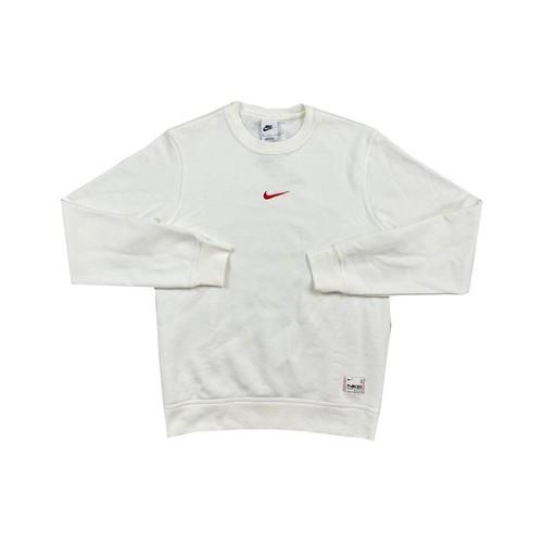 Nike Crew Neck Fleece-Lined Warm Sports Casual Sweatshirt for Men M белый