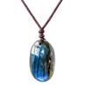 Energy Quartz Necklaces Natural Labradorite Pendant Unisex Waterdrop Shape Healing Crystal Necklace Moonstone Ornament