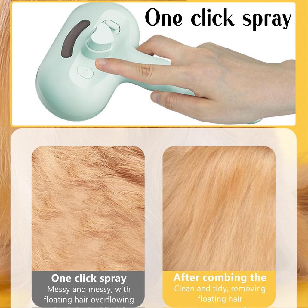 Dog Comb Pet Steam Massage Brush Round Head Teeth Spray Hair Removal for Cats Dogs Accessories
