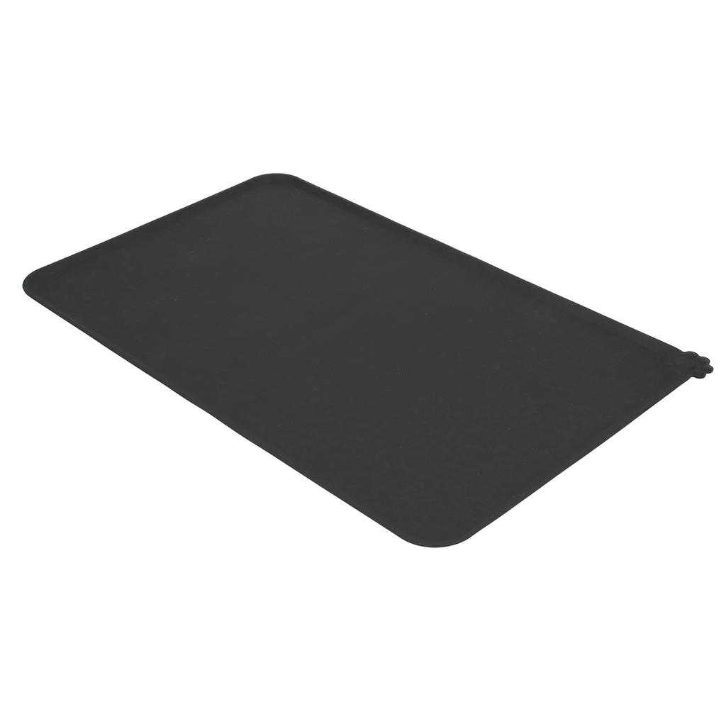 Silicone Placemat Leakage Proof Waterproof Non Slip Pet Feeding Bowl Mat Accessory(Black )