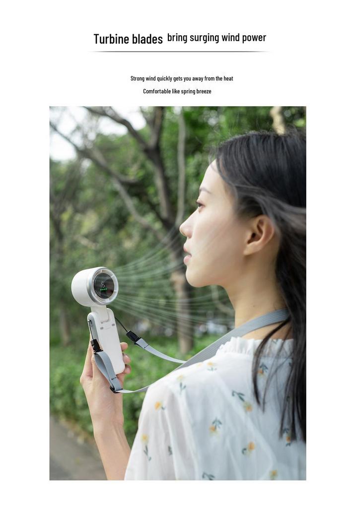 Rechargeable High-Speed Portable USB Mini Turbine Neck Fan
