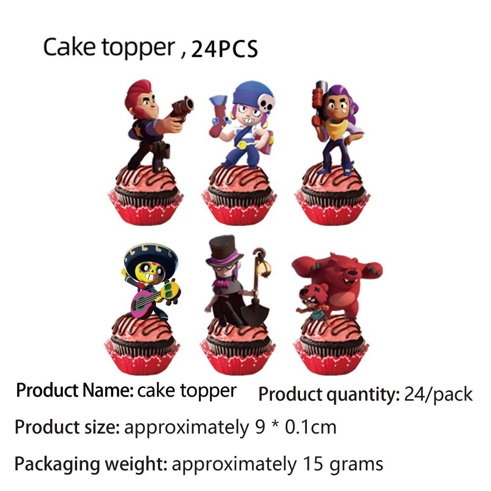 Brawl Stars Game Themed Birthday Party Tableware Paper Cups Plates Napkins Tablecloth Banner Birthday Gift Party Supplies