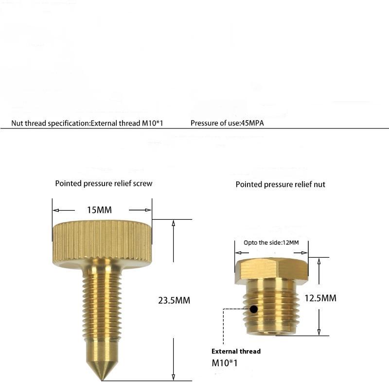3 Stuks Hoge Druk Luchtontluchtingsschroef Koperen Veiligheidsontluchtingsklep 3-Traps Pomp Reserveonderdeel PCP Luchtpompen Onderdelen