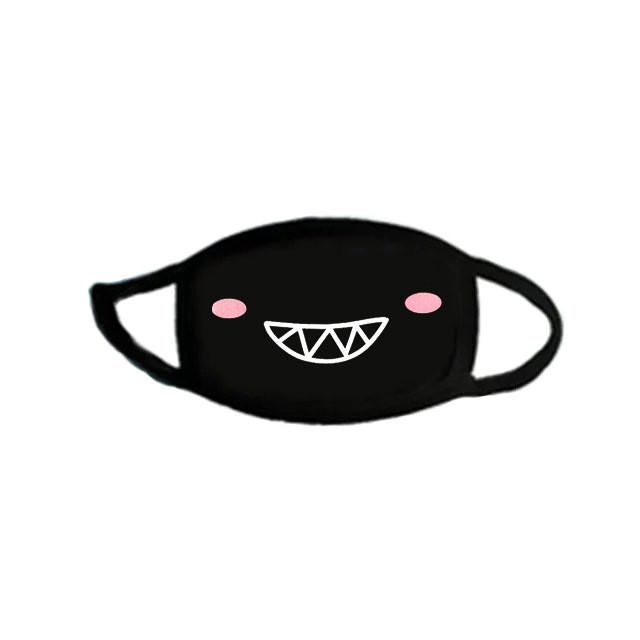 Custom Logo Black Protective Mask With Cartoon Design For Summer And Winter Wear