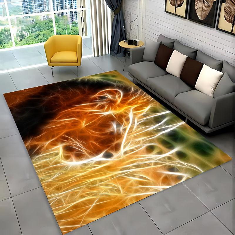 3D Dream Lion Animals Cartoon Carpet Rug for Home Living Room Bedroom Sofa DoormatDecor,Kid Play Area Rug Non-slip Floor MatGift