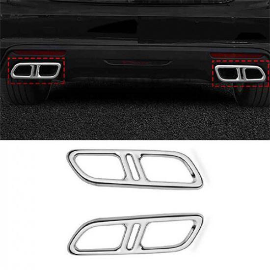 - Хромированная стальная задняя выхлопная труба-наконечник для Cadillac CT5