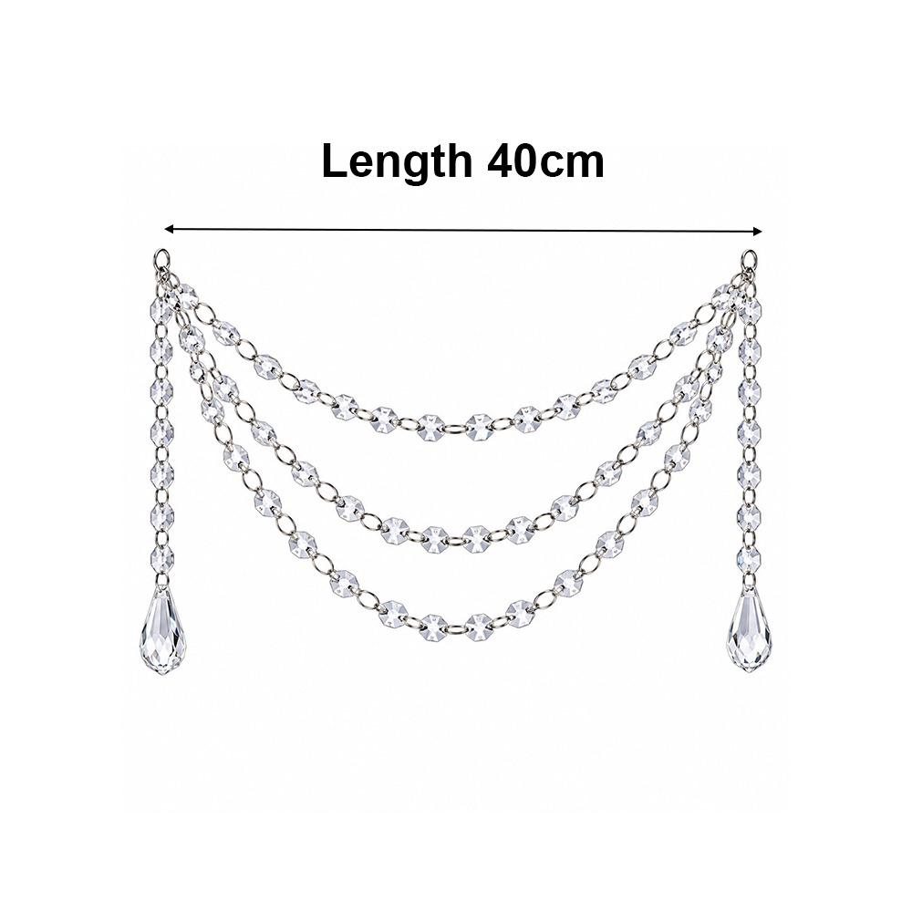 Clear Christmas Tree Hanging Pendant Crystal Bead Christmas Tree Garland Holiday