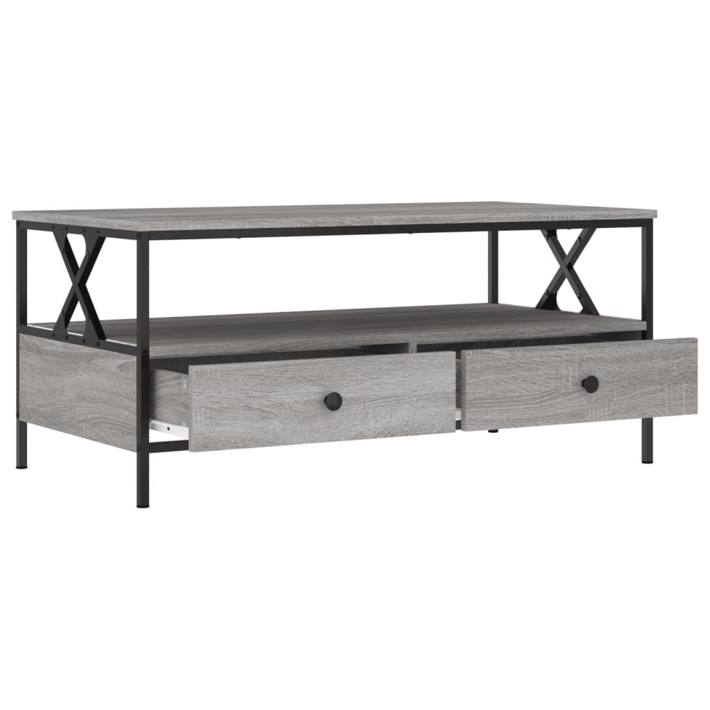  Coffee Table, Grey Sonoma Oak, 100x51x45 Cm