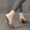 With Medium Heels Sexy Stilito Pointed Toe Woman Pumps Shoes for Women Block Heel Chunky Luxury Brand Chic and Elegant 39 Y2k