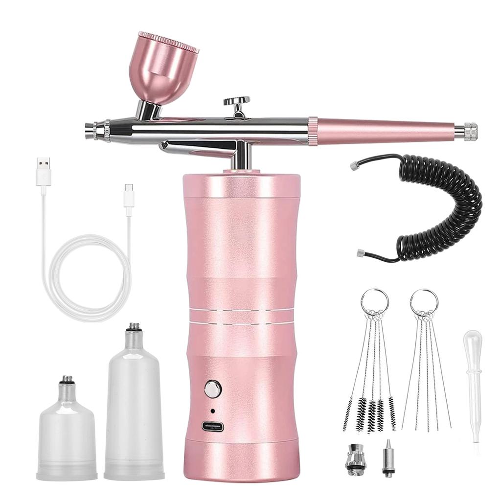 Airbrush Kit with Compressor Portable Air Brush Painting Set for Makeup Tattoo Nail Art Cake Decorating Craft Model