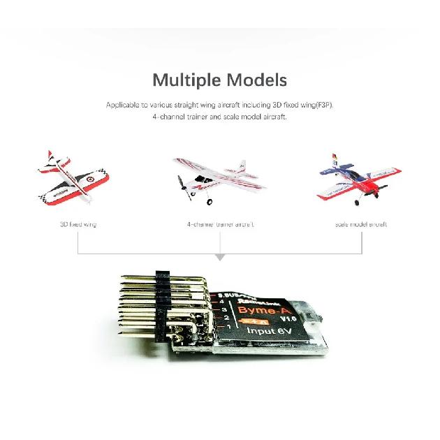 Radiolink Byme AD Fixed Wing Flight Control Gyroscope Self-stabilization Balance 3D Crane AeromodeDeltaWing Su27Paper Aircraft
