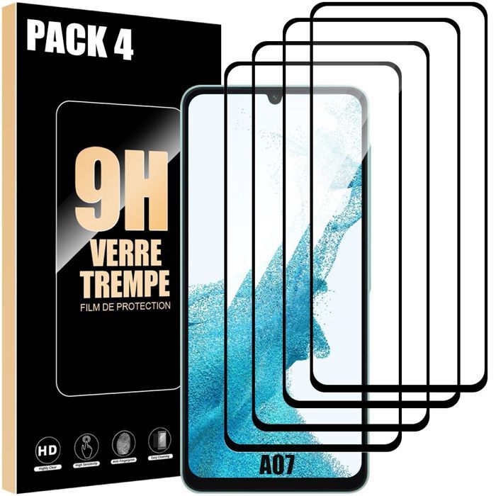 Verre Trempé - BOOLING - Samsung Galaxy A07 - Protection Antichoc - Résistant aux Chutes - 4 Pièces