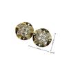 Temperament Earrings Round Full Diamond Stud Earrings Female Trend Versatile Jewelry Internet Celebrity Street Shot