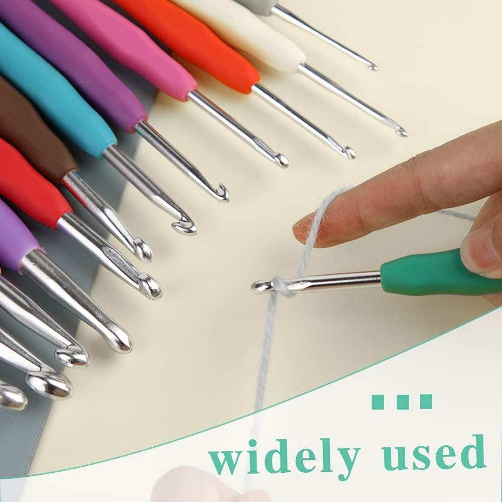 Soft Handles Crochet Kit 5/9/12Size Crochet Needle Kit Crochet Hooks Set  Beginners