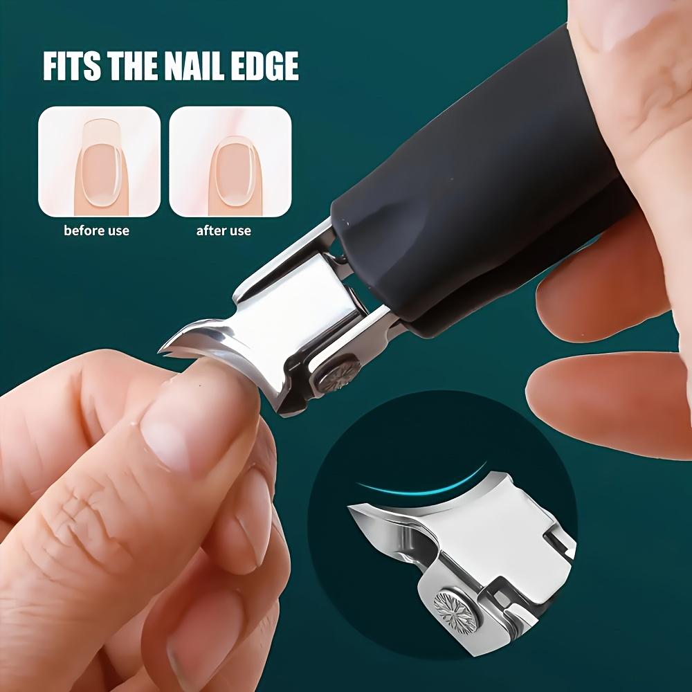 Wide Jaw Nail Clippers Thick & Hard Nails Trimming Scissors Angled Toe Nail Clipper, Perfect Manicure Tool for Family