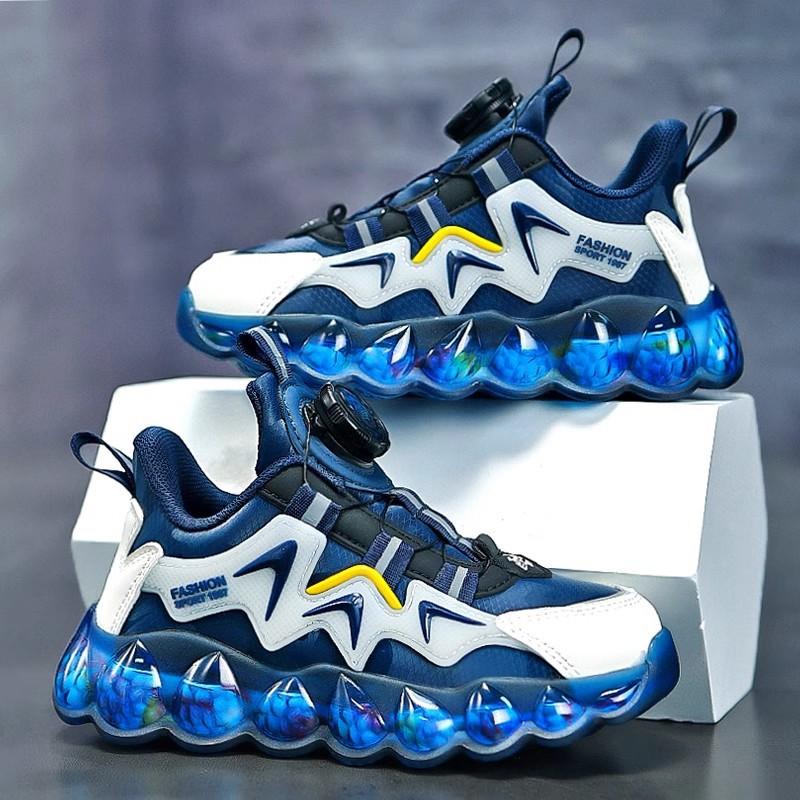 Boys Shoes 2025 Spring and Summer New Children's Sports Shoes Boys Classmates Rotating Button Mesh Breathable Tide Summer