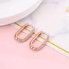 NEW 925 Silver Heart Hoop Earrings Inlaid Zircon CZ Infinity Love Golden Earrings For Women Wedding Gift Luxury Jewelry