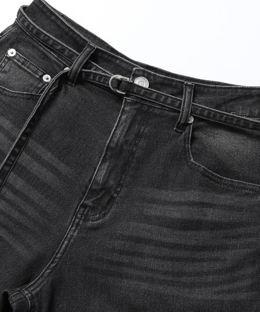 UCLA Women'S Basic Brush Balloon Fit Denim Pants [Dk-Grey] (Uc9Dp51)