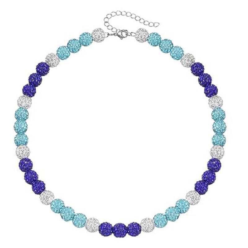 Элегантное Бейсбольное Бусинное Ожерелье Стильная Цепочка на Ключицы Спортивный Чокер Аксессуар