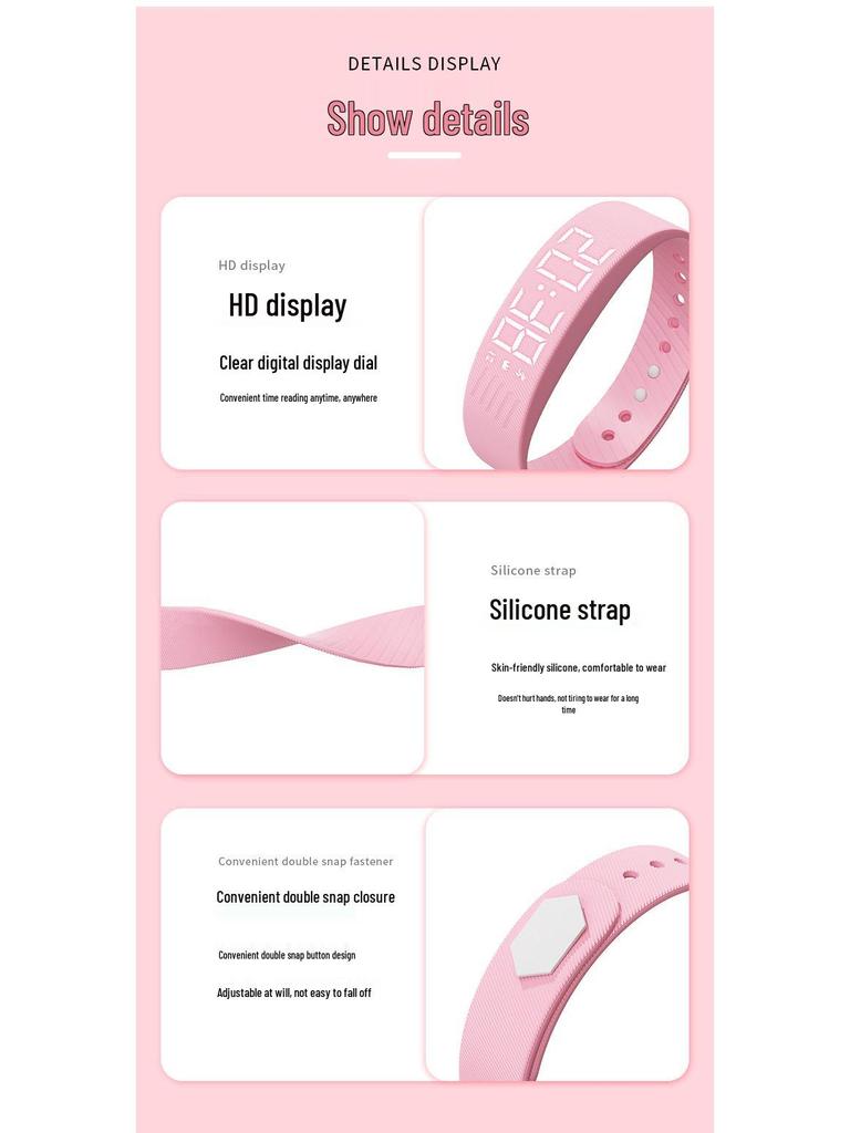 Smartwatch Sport for Girls: Pedometer, Vibration Alarm, Waterproof Multifunctional Bracelet