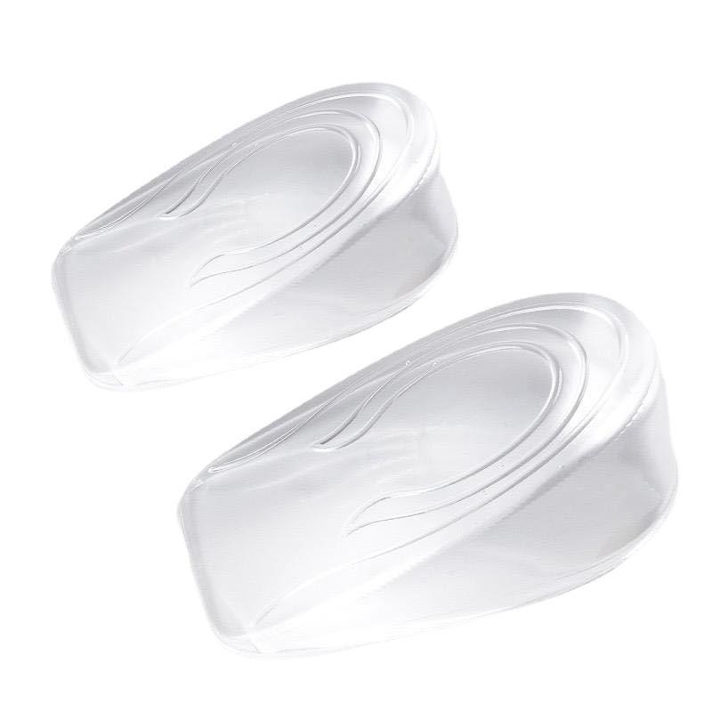 Transparent Silicone Non-Slip Height-Increasing Heel Pads for Men and Women