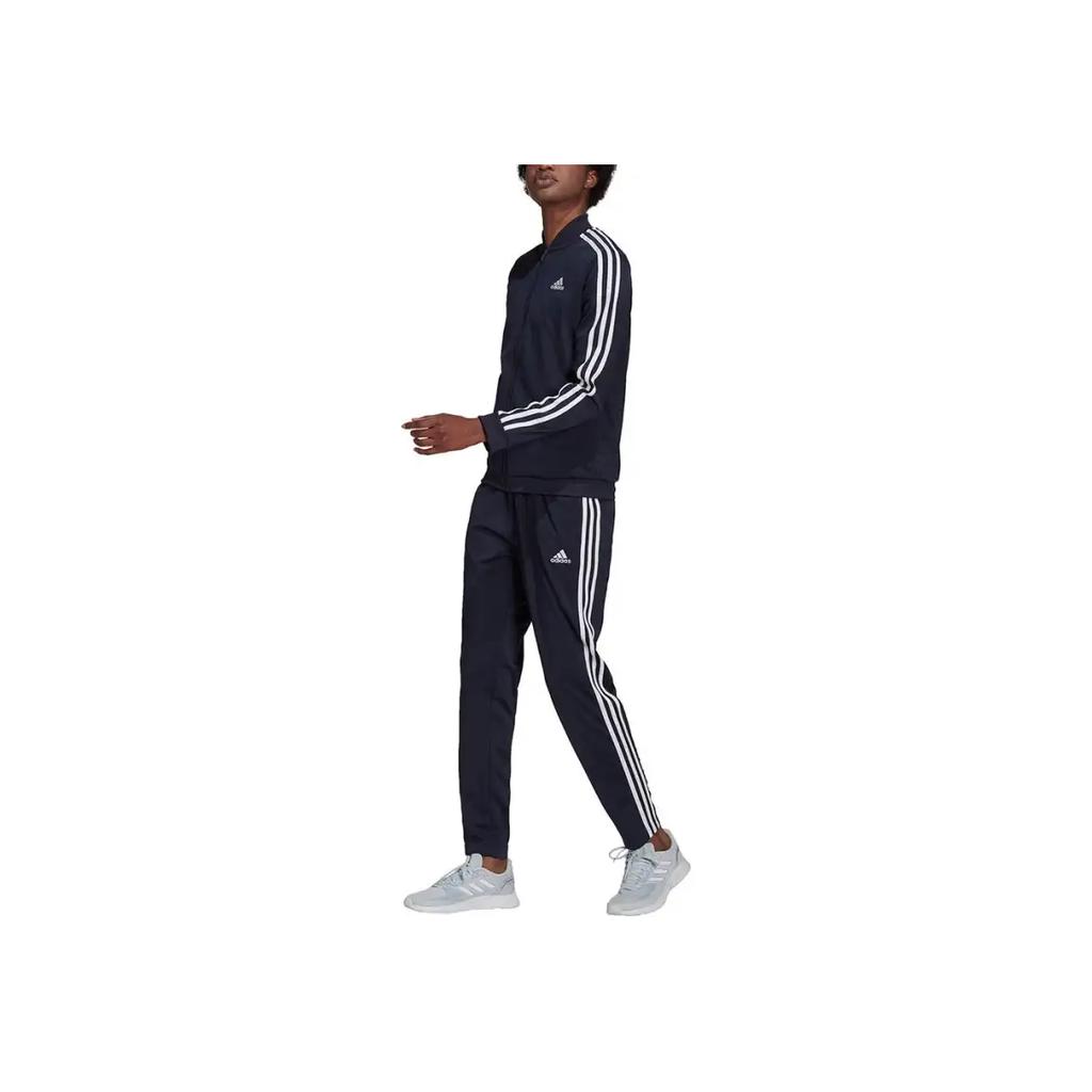 adidas Essentials 3-Stripes SS25 Track Suit Primegreen Zip Comfortable Sports Long Sleeve Jacket Simple Fashion Soft Long Pants Casual Set H10155
