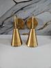 Modern Brass Wall Sconce Handmade Cone Shape Light Fixture Minimalist Bedside Lamp Mid Century Vanity Wall Lighting Home Decor Light Fixture