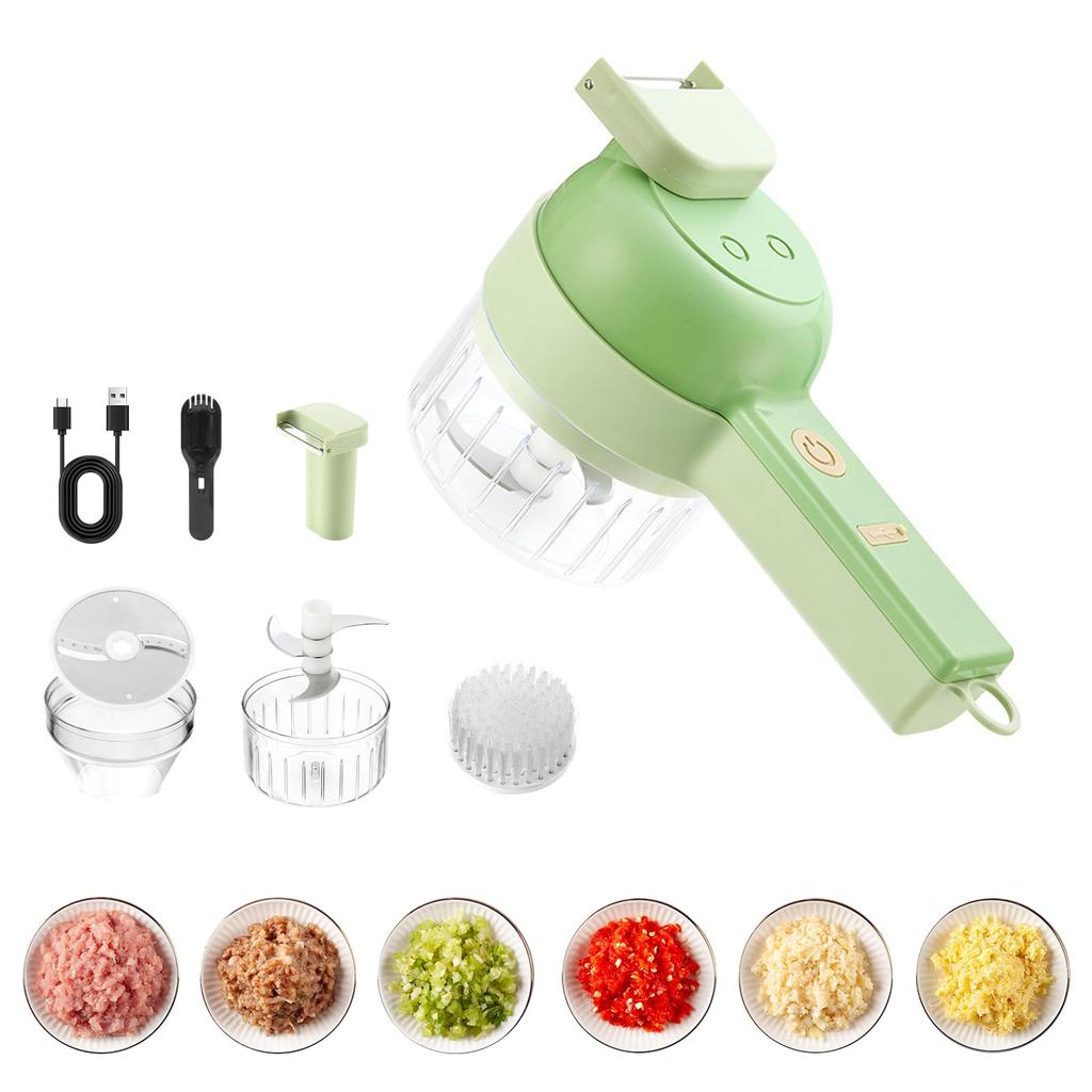 Handheld Electric Vegetable Cutting Portable Wireless Garlic Multifunctional Vegetable Fruit Slicer for and Jar Rechargeable Multifunctional Vegetable
