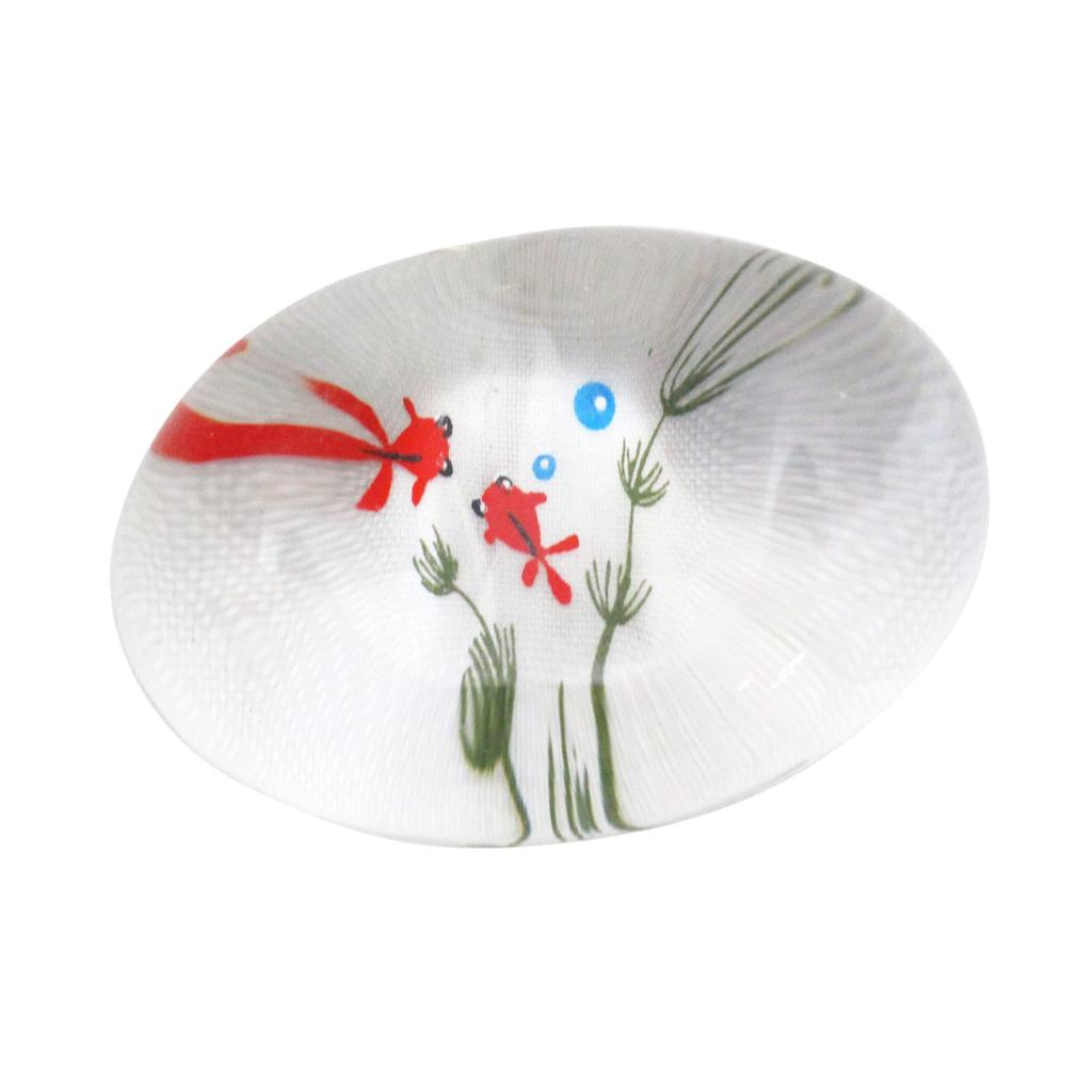 Craftsman House Glass Chopstick Rest (Goldfish)