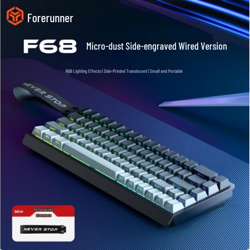 Qianxingzhe F61/F68 Portable Bluetooth Mechanical-Feel Wireless Keyboard