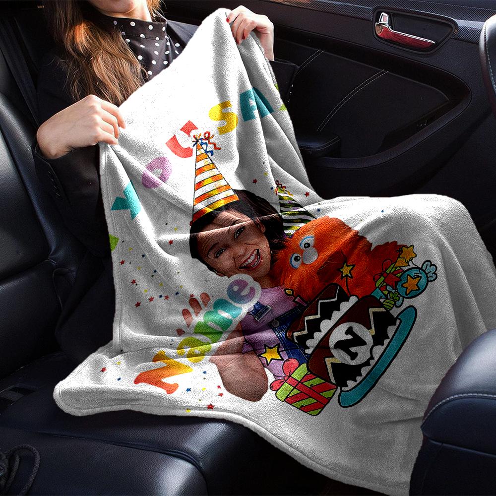 Custom Name Ms. Rachel Theme Printed Blanket - Perfect for Couch, Bed, Travel & Outdoor Use | Machine Washable, Cozy & Durable.