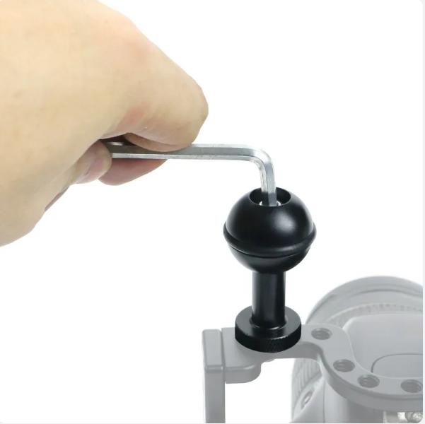 

Адаптер с шаровой головкой 1 дюйм, регулируемый винт M5 1/4 дюйма, противоскользящее основание для GoPro SLR, аксессуар для подводной фотокамеры для дайвинга