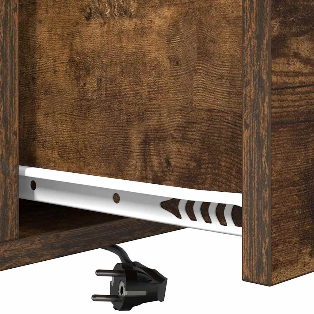 Nightstand Smoked Oak 42 x 41 x 56 cm Engineered Wood
