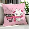 Cartoon PPink Kitten Cushion Cover Cushion Cover Set Pcs x x x Pillowcase Decorative Sofa Home Decor