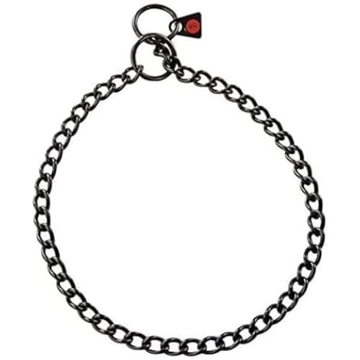 Collier de dressage - HERM SPRENGER - Eslabon 2.5 mm x 45 cm - Acier inoxydable - Noir