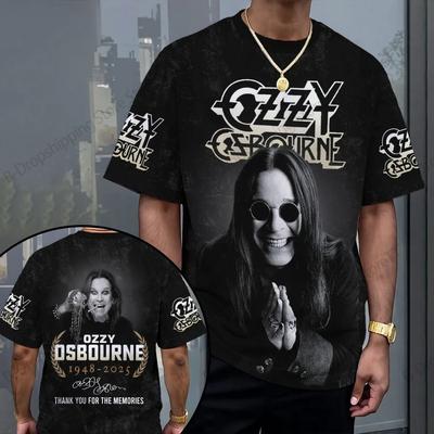 Men T-shirts Vintage Ozzy Osbourne Rock Band 3d Print T-shirt Men Womens Fashion Large Size Tops Tees Summer Kids Clothes