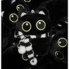 Little Black Cat Bag Pendant Cartoon Cute Animal Plush Doll Student Backpack Fashion Pendant Car Keychain Birthday Surprise Gift