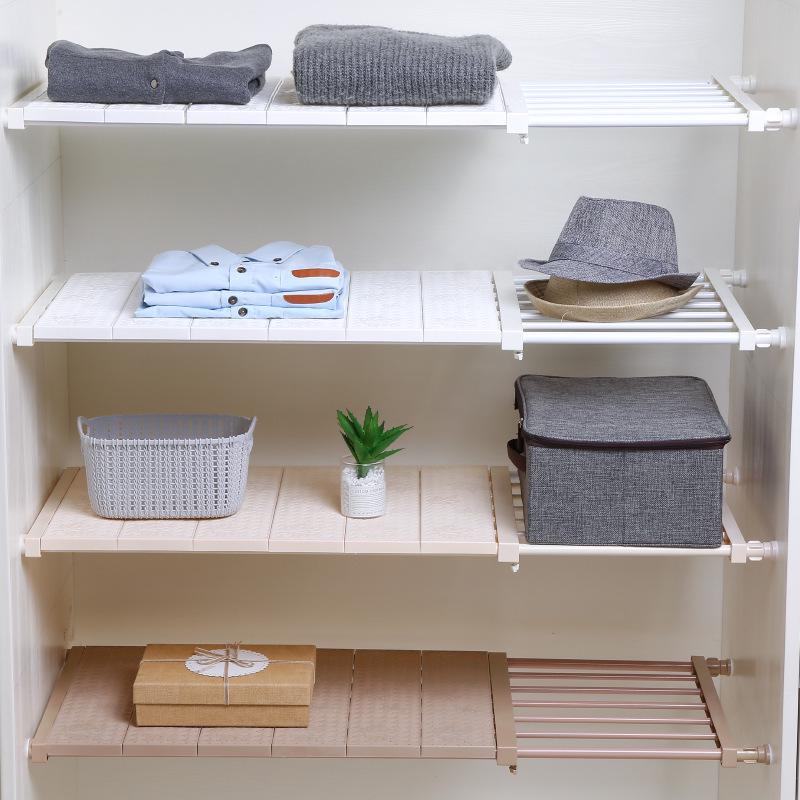 Telescopic Layered Storage Shelf for Wardrobe, Cabinet, or Bathroom – No Drilling Required