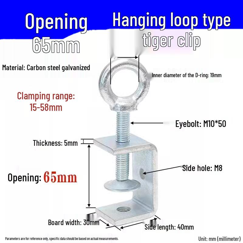 304 Stainless Steel U-Clamp Tiger Clamp with Hand-Tightened Eyebolt