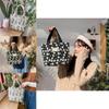 Elegant Embroidered Daisy Floral Handbag Soft Cotton Linen Tote Bag For Moms