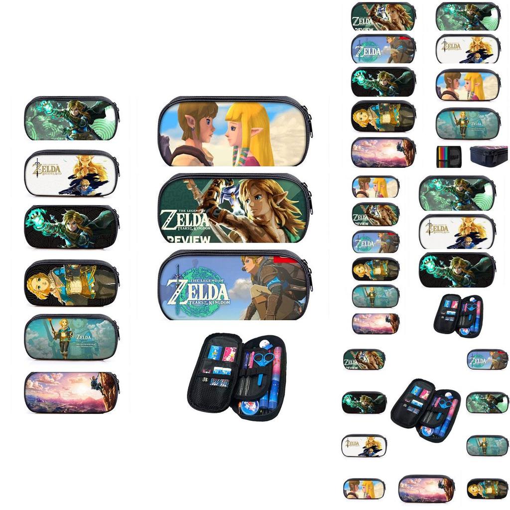 Legend Of Zelda Kingdom Tears Cartoon Pencil Case Durable And Breathable Polyester Material