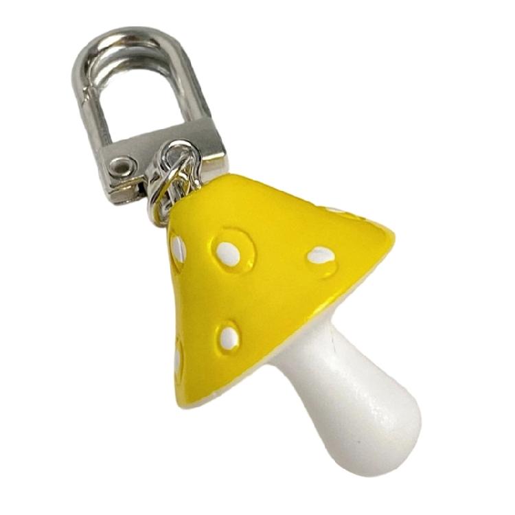 Fun Mushroom Shaped Keychain User Friendly Material Multiple Colors Versatile Decoration For Teens Adults