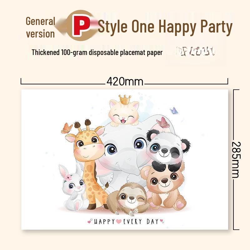 Happy Party Disposable Paper Placemats