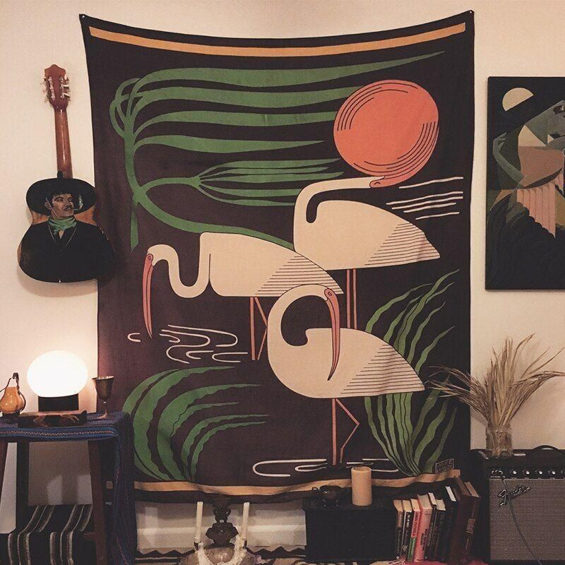 Vintage Bohemian Wall Tapestry 75x100 чёрный