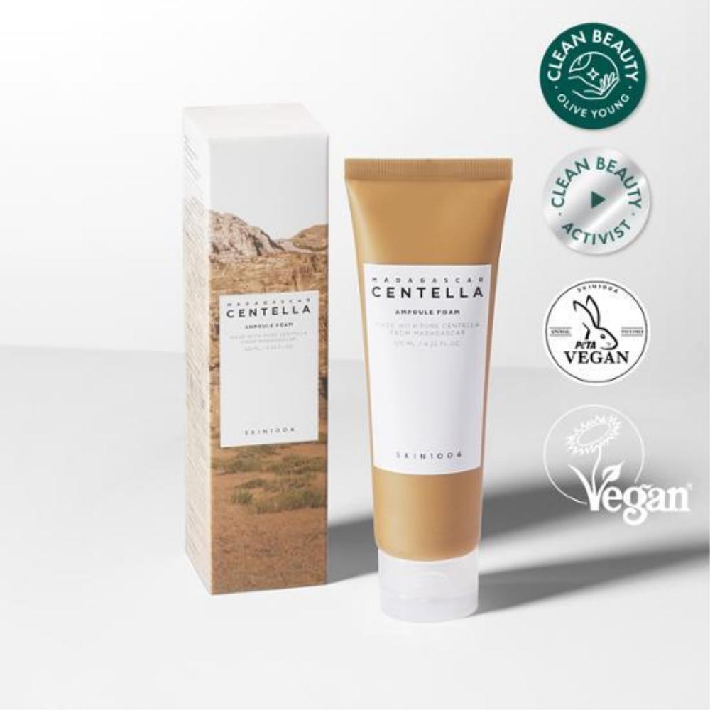 SKIN1004 Madagascar Centella Ampoule Foam 125mL– Hydrating & pH Balancing Face Wash, Deep Pore Cleansing with Rich Lather