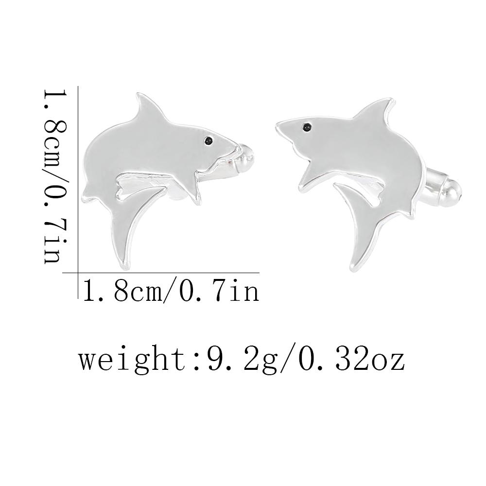 Funny Dolphin Shaped Mens Cufflinks Cute Whale Shark Marine Animal Design Sleeve Button For Suit Shirt Jewelry