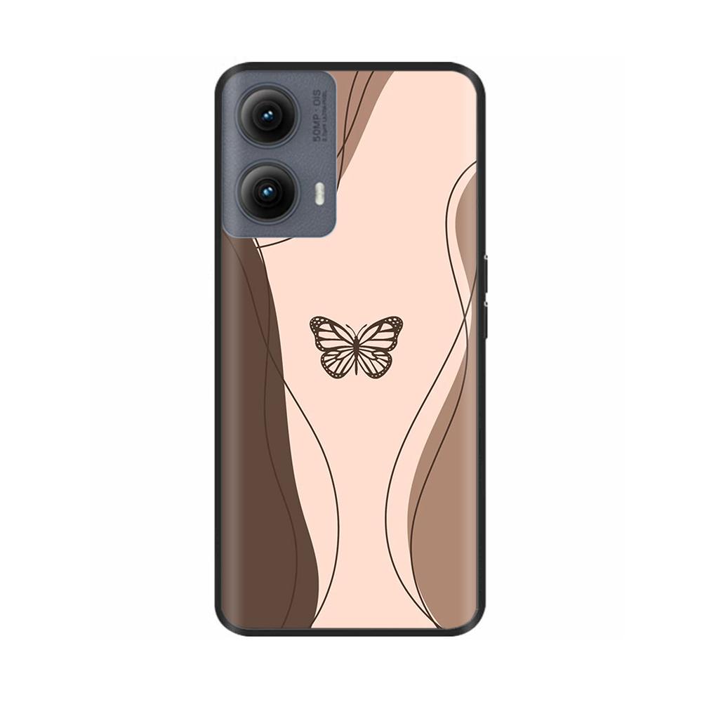 Silicone Casing For Motorola Edge 2024 Case Lovely Cartoon Soft TPU Black Cover For Moto Edge 2024 6.6" Shockproof Fundas Capa