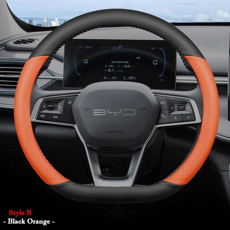 For BYD KING 2022 2023 2024 2025 Ultra thin leather Car Auto Steering Wheel Cover Anti Slip Special Protective Accessories