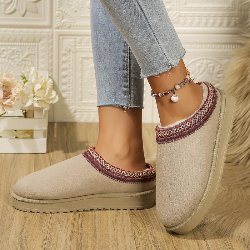 New Fashionable Snow Boots, Women's Shoes, Half-drag Thickened Cotton Shoes